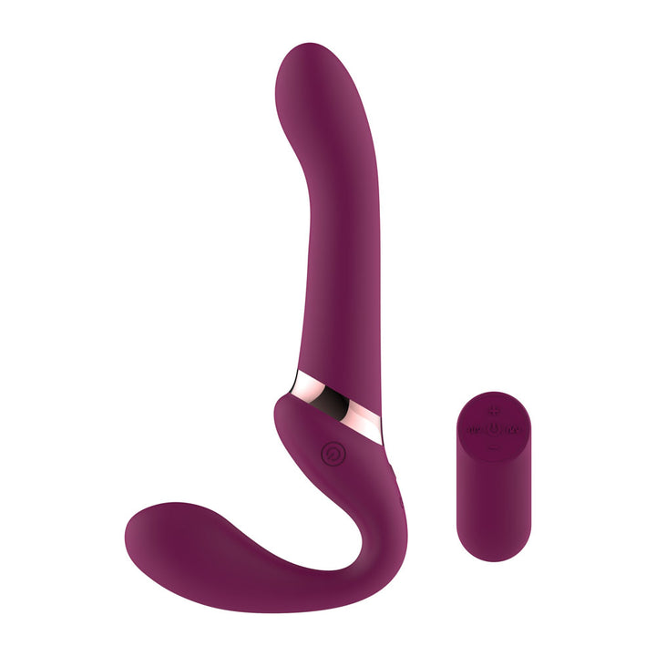 Passion Play Strap-less Dildo in Purple side on, showing both the bulb and the shaft