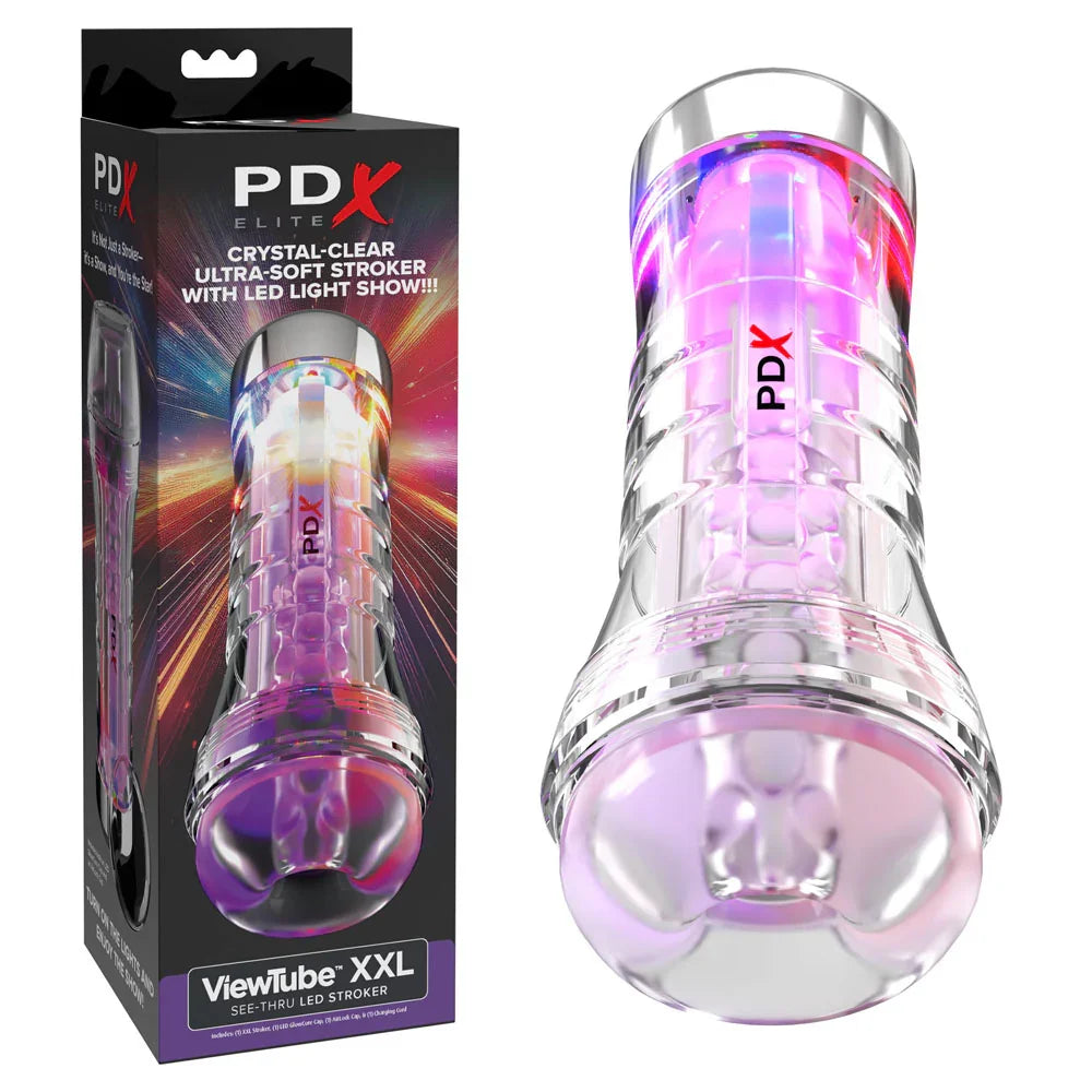Pipedream PDX Elite ViewTube XXL LED Clear Stroker
