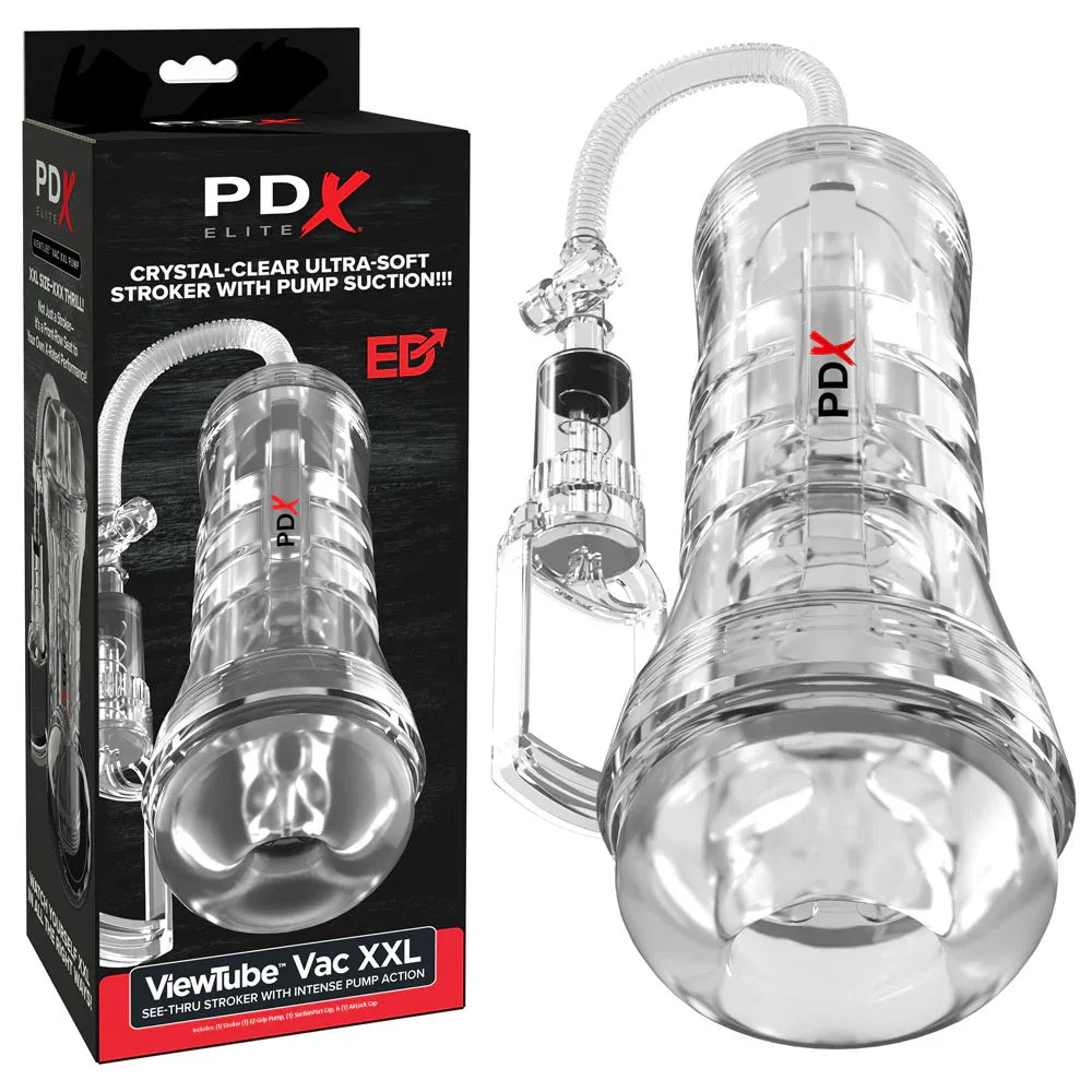 Pipedream PDX Elite ViewTube Vac XXL Pump Vagina Stroker, Clear