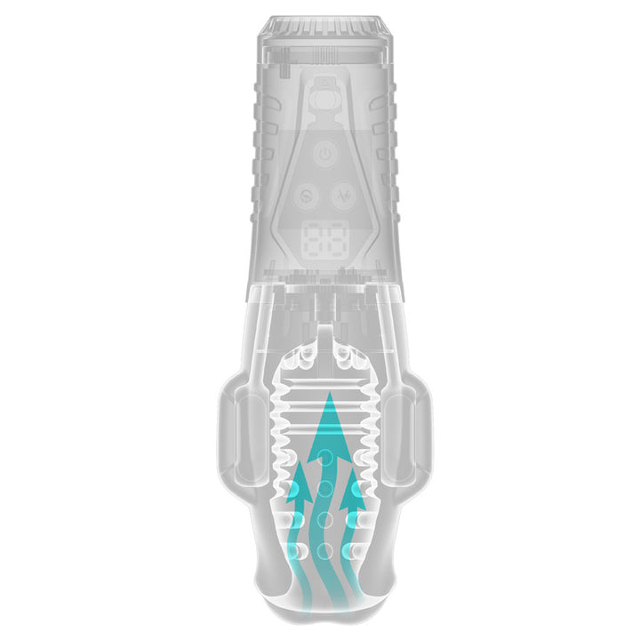 Cutaway diagram of the Ultra Milker Pro showing suction airflow through the sleeve