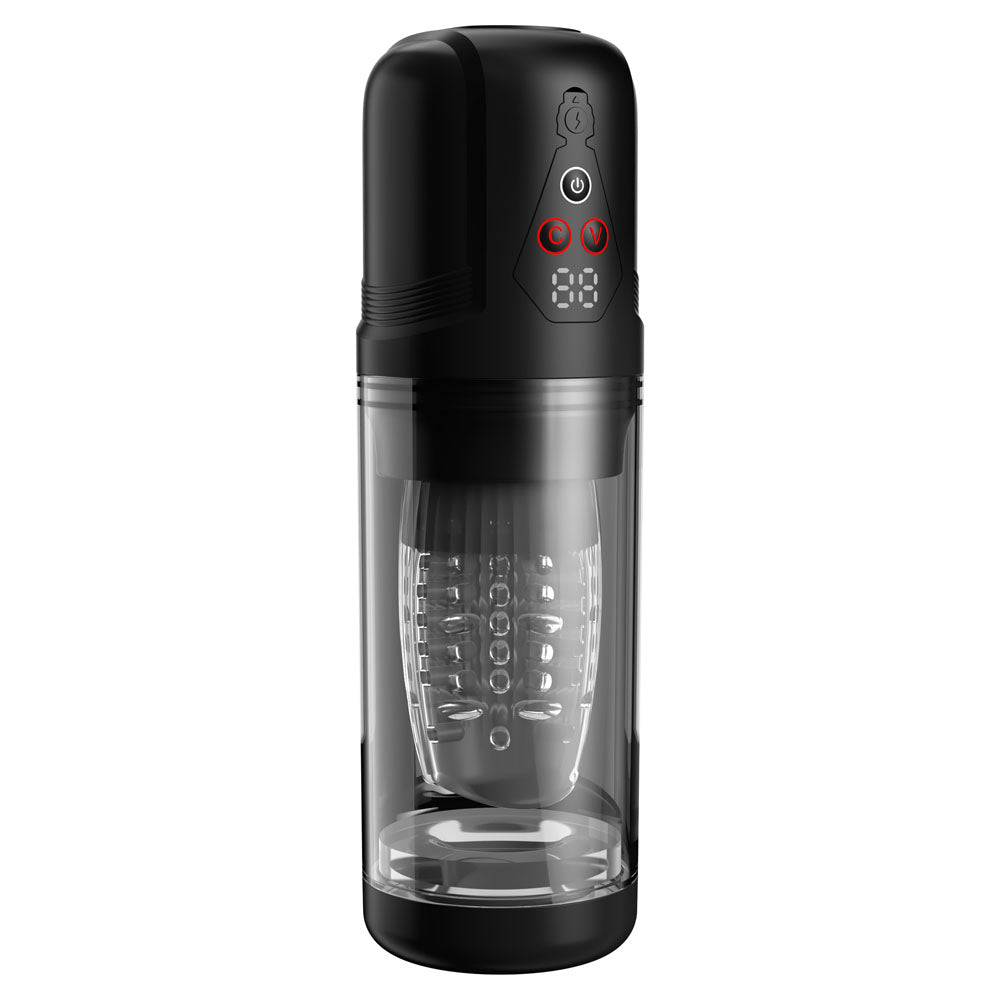 Mega-Bator Pro standing tall on white, full body from cap to open base