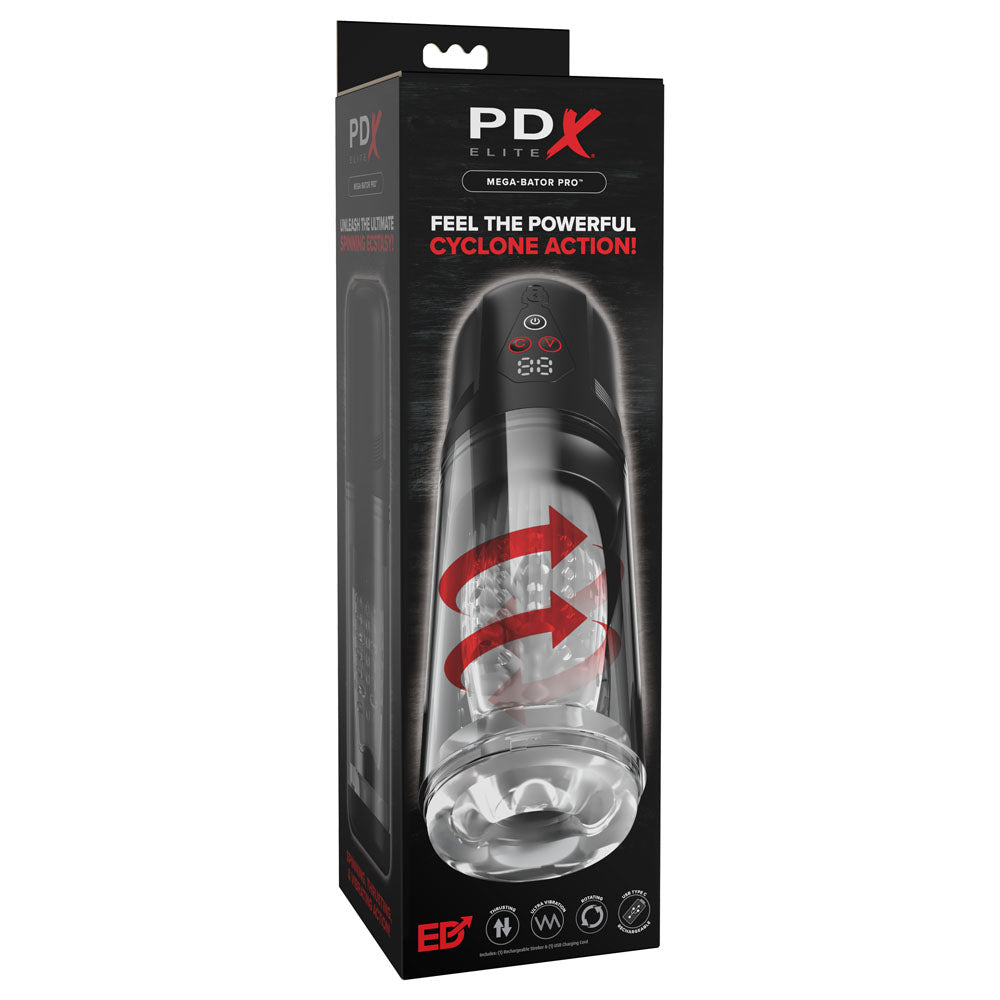 PDX Elite Mega-Bator Pro retail box, feel the powerful cyclone action