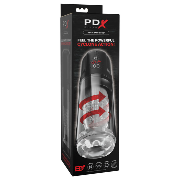 PDX Elite Mega-Bator Pro retail box, feel the powerful cyclone action