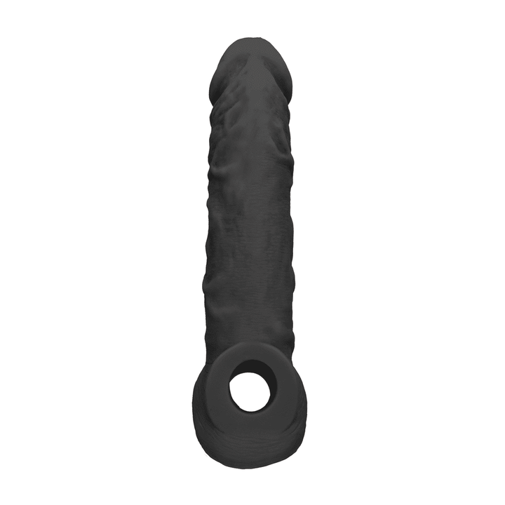 REALROCK 20.3 cm penis extender in black, detail of supporting rings