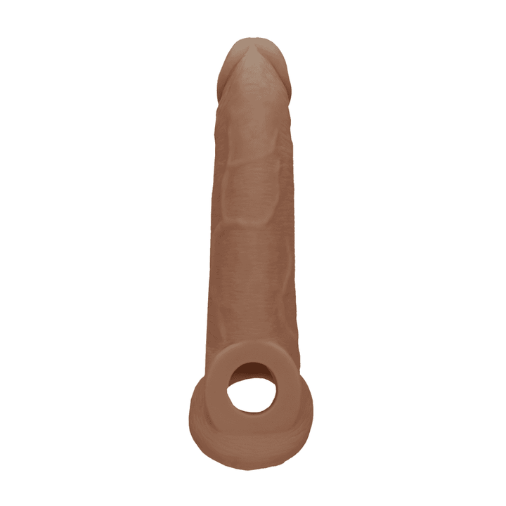 REALROCK 22.9 cm penis extender in tan, detail of supporting rings