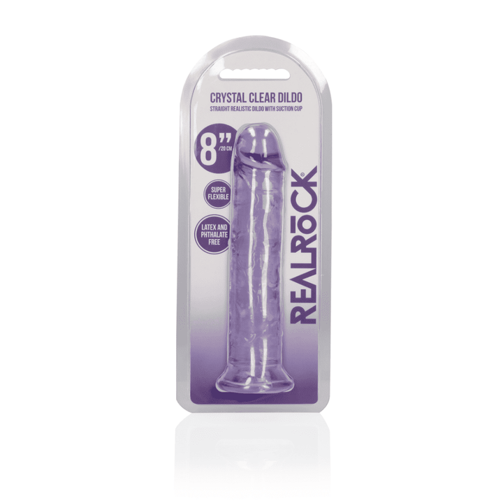 REALROCK 20 cm purple straight dildo, side view
