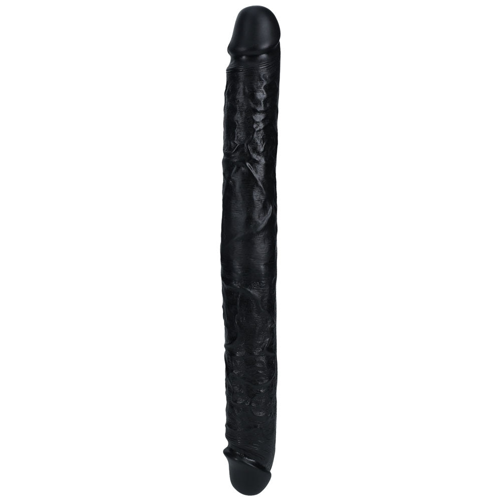 REALROCK 40cm Thick Double Dildo - Black - Black 40 cm (16'') Thick Double Dong