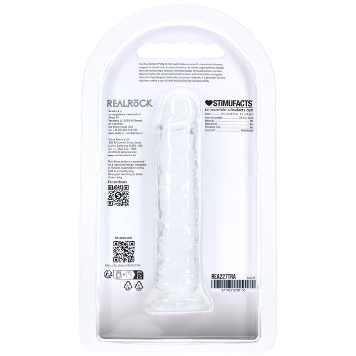 REALROCK Realistic 5'' Dildo - Clear - Clear 12.7 cm Dildo
