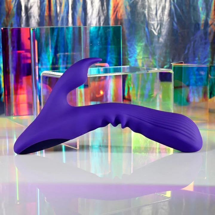 Poseable Bunny bent into a V to demonstrate its bendable core
