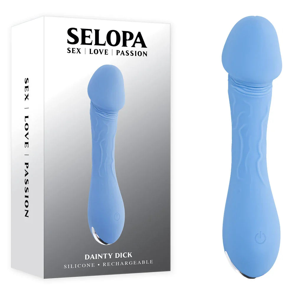 Selopa Dainty Dick Mini Vibrator 11.9cm, Baby Blue