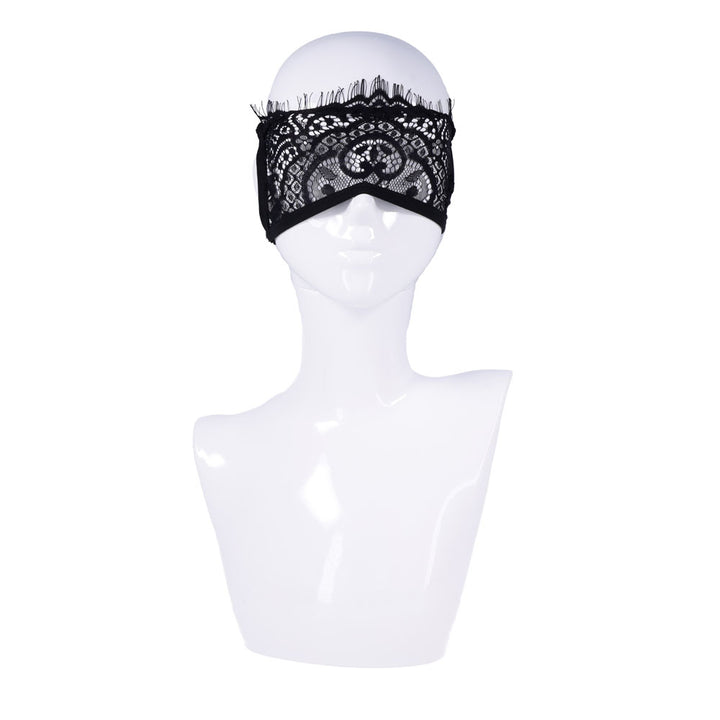 S&M Veiled Vision Lace Blindfold - Black Lace Blindfold