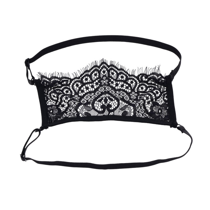 S&M Veiled Vision Lace Blindfold - Black Lace Blindfold