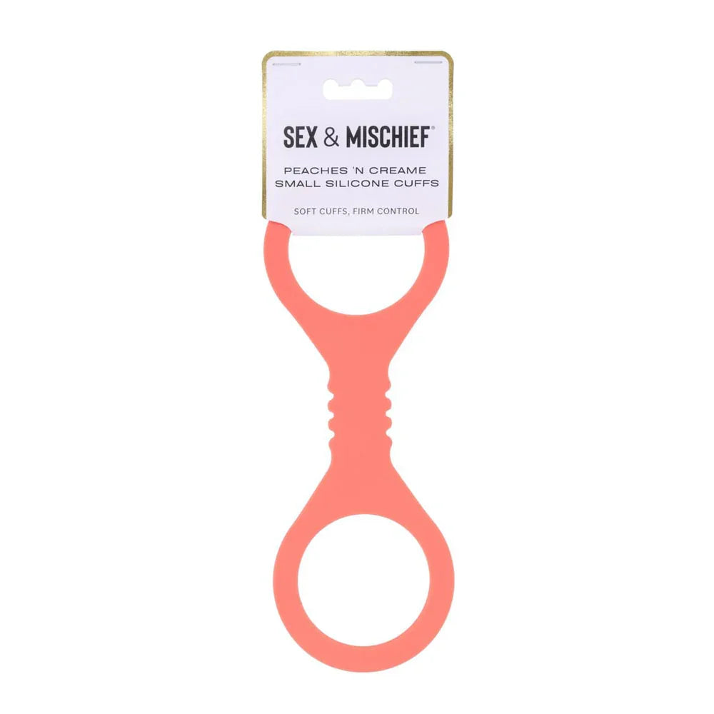 Sportsheets Sex & Mischief Peaches n CreaMe Small Silicone Cuffs, Peach