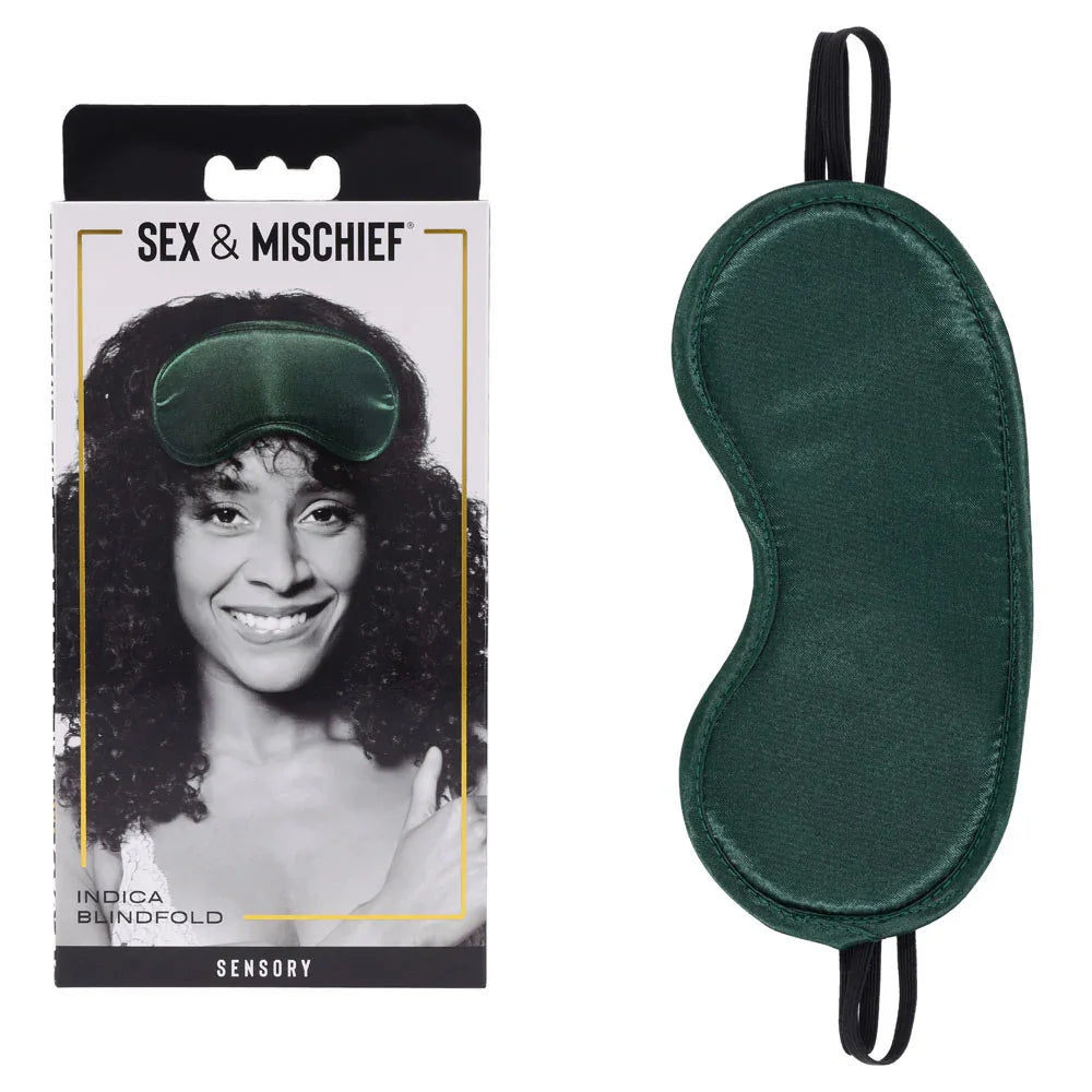 Sportsheets Sex & Mischief Indica Blindfold Eye Mask, Green