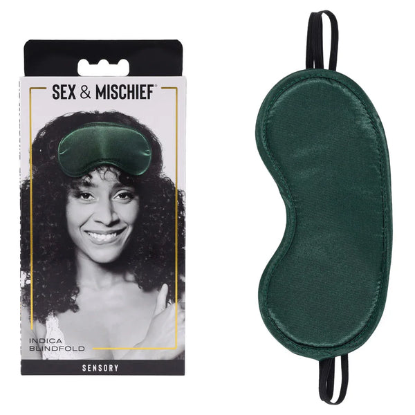 Sportsheets Sex & Mischief Indica Blindfold Eye Mask, Green