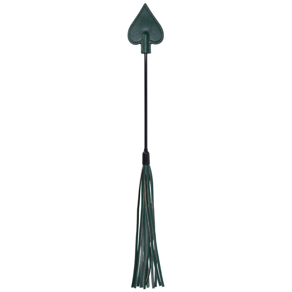 Indica Dual Impact Crop upright, green spade tip above and suede falls below