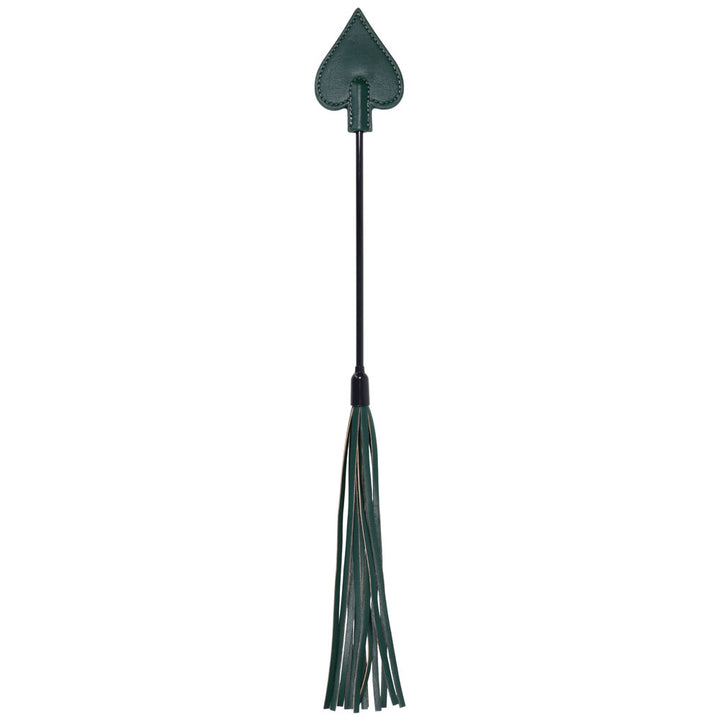 Indica Dual Impact Crop upright, green spade tip above and suede falls below