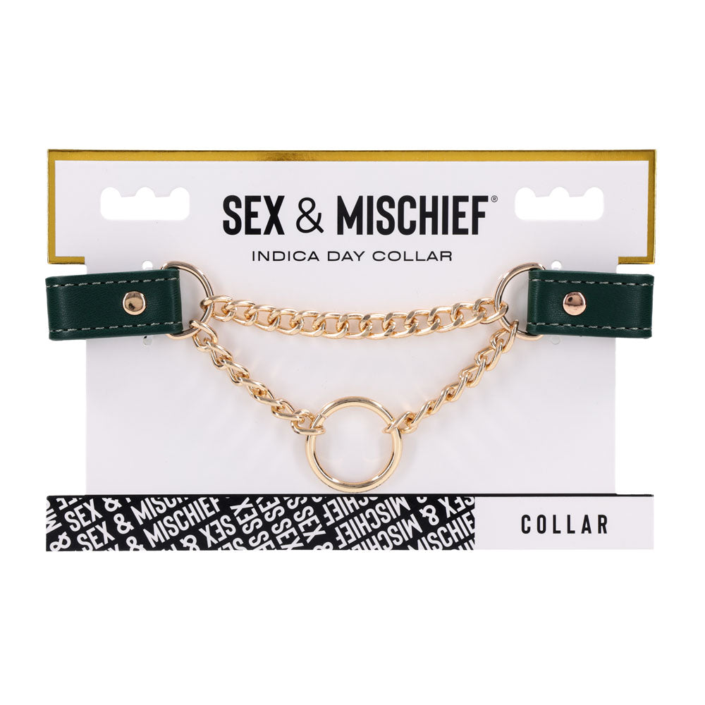 Sex & Mischief Indica Day Collar retail card, front of pack