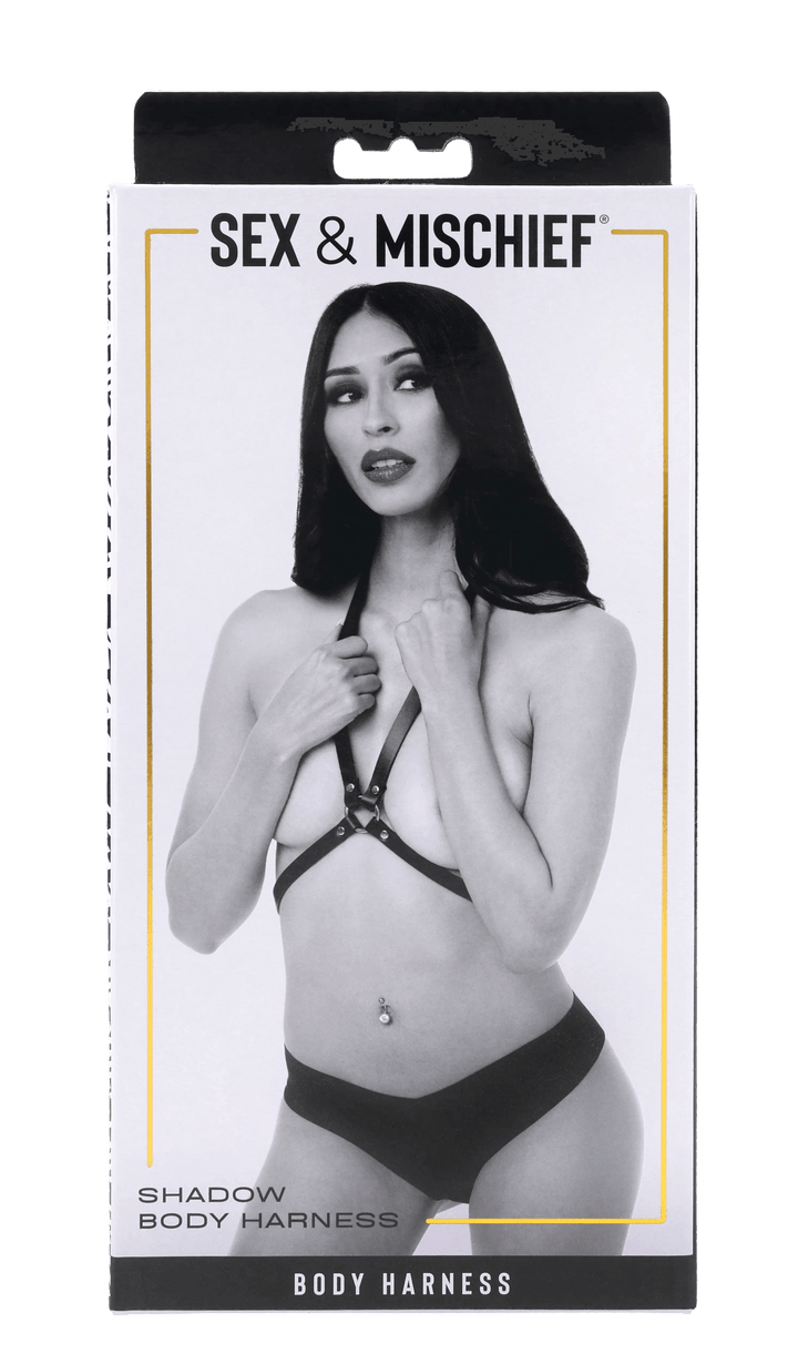Sex & Mischief Shadow body harness retail packaging