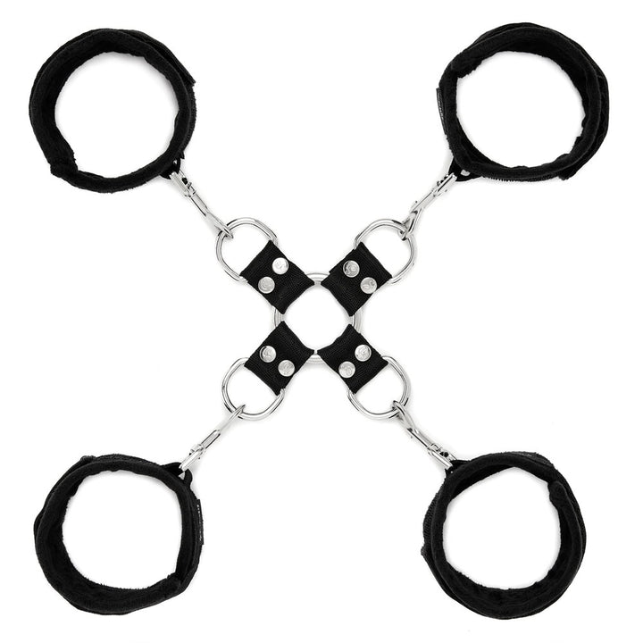 SPORTSHEETS 5 Piece Hot Tie & Cuff Set - Black Restraints