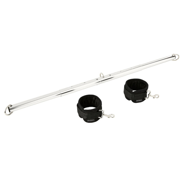 SPORTSHEETS Expandable Spreader Bar & Cuffs - Metal 74 cm Spreader Bar with Cuffs