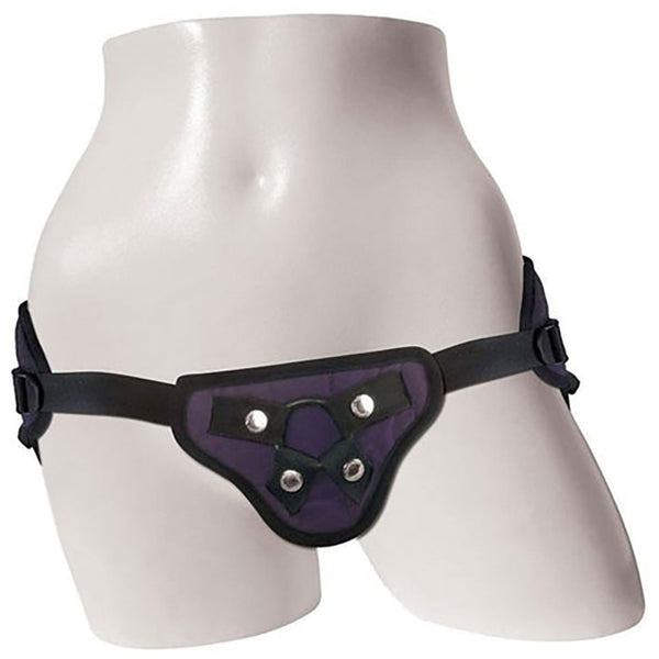 SPORTSHEETS Purple Strap-On - Purple Adjustable Strap-On Harness (No Probe Included)