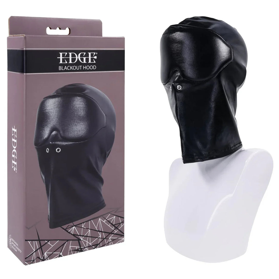 Sportsheets EDGE Blackout Bondage Hood Mask, Black