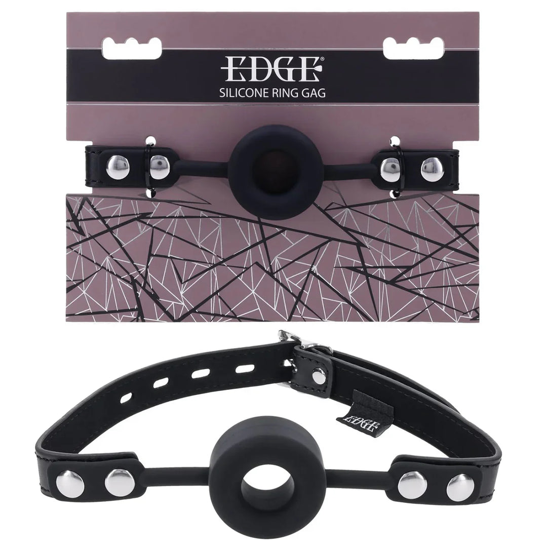 Sportsheets EDGE Silicone Ring Gag Mouth Restraint, Black