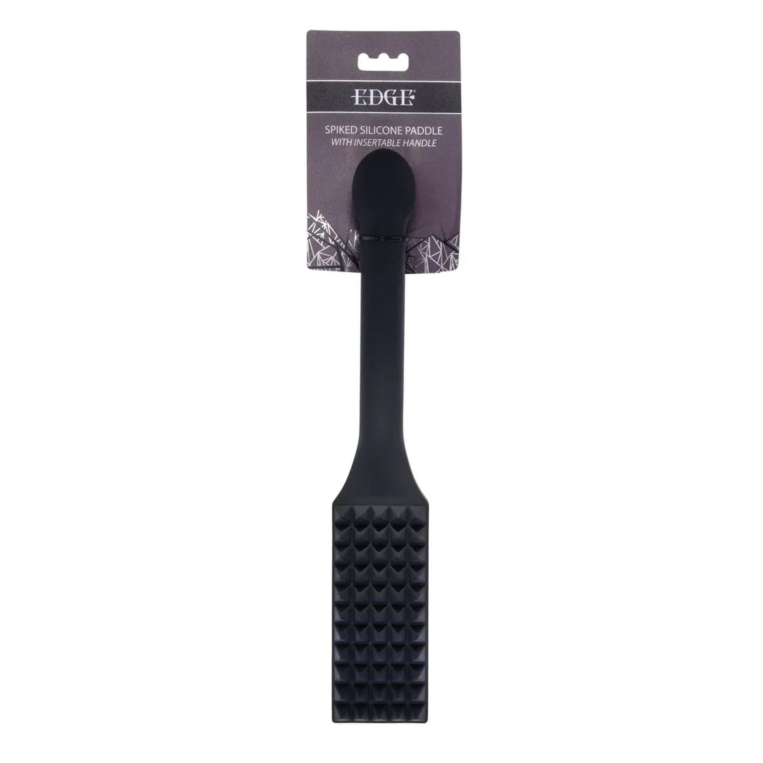 Sportsheets EDGE Spiked Silicone Spanking Paddle with Handle, Black