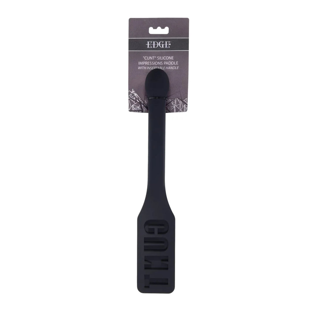 Sportsheets EDGE CUNT Silicone Paddle with Handle, Black