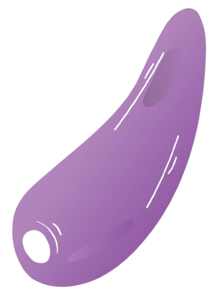Purple scooter seat on a white background
