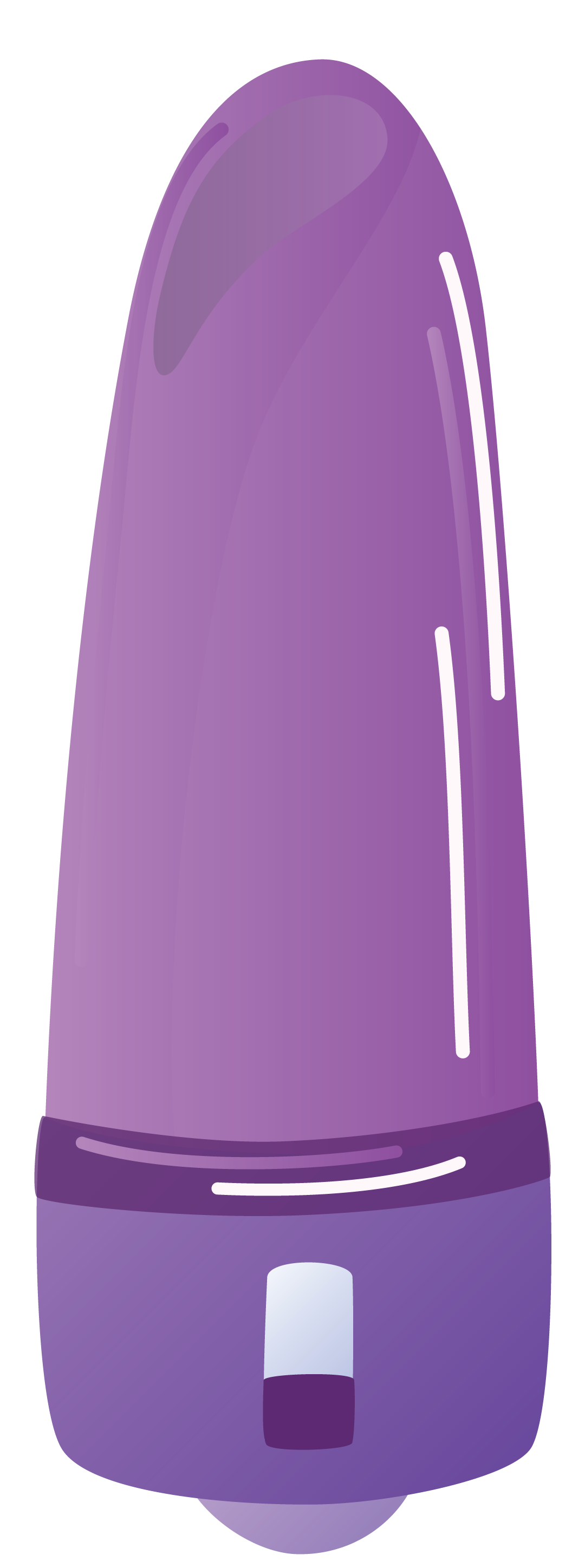 Purple electronic device on a white background