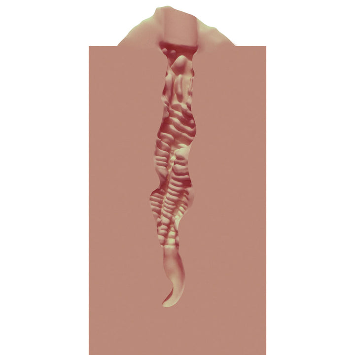XKIN PinUp Girls Bettie Blowkiss Stroker, cutaway diagram of the ribbed internal canal