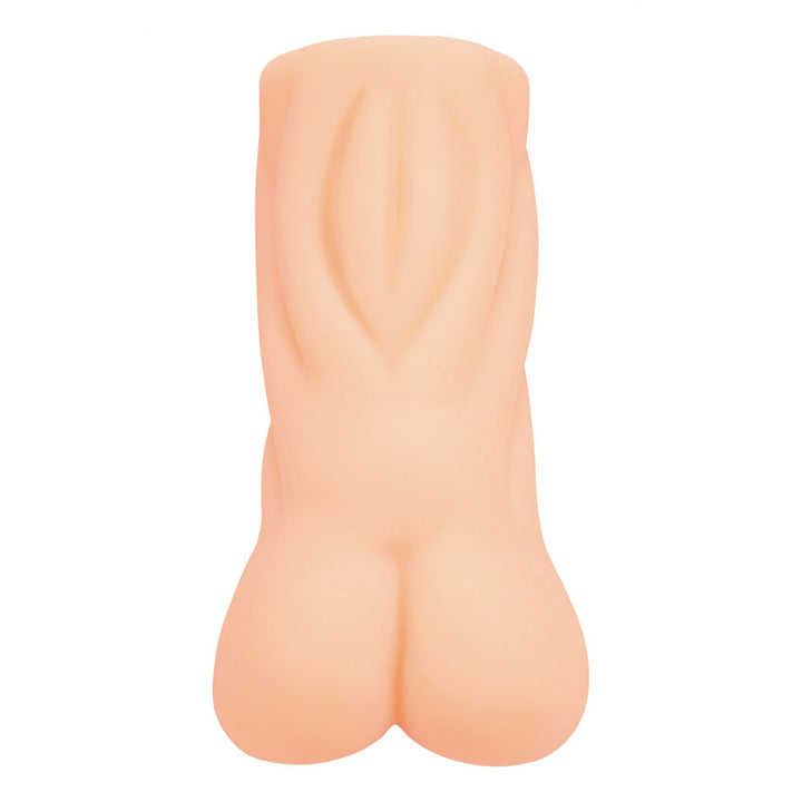XKIN PinUp Girls Tiffany Throatcheck Stroker, rear view of the sleeve showing the closed back end