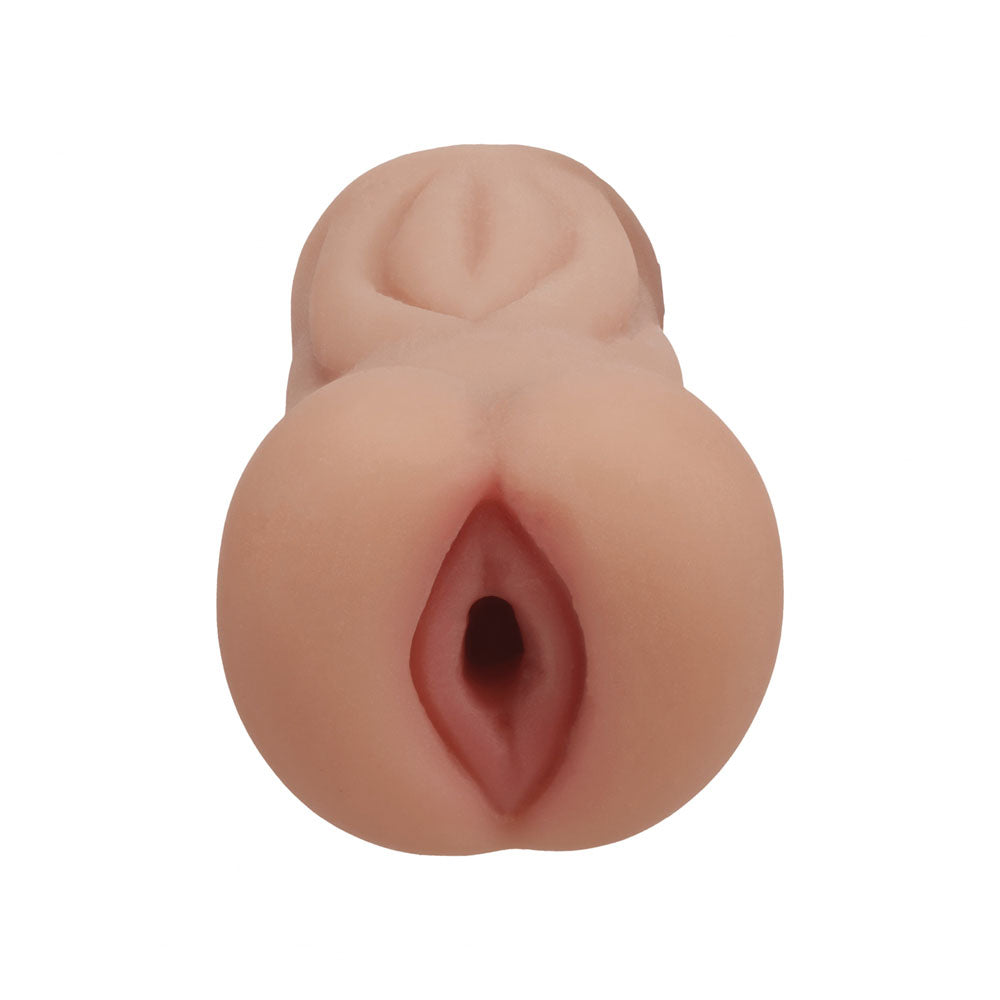 XKIN PinUp Girls Trixie Nightshift Stroker, front-on close-up of the sculpted vulva entry