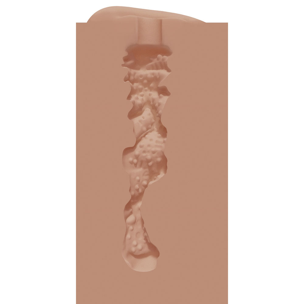 XKIN PinUp Girls Trixie Nightshift Stroker, cutaway diagram of the ribbed internal canal
