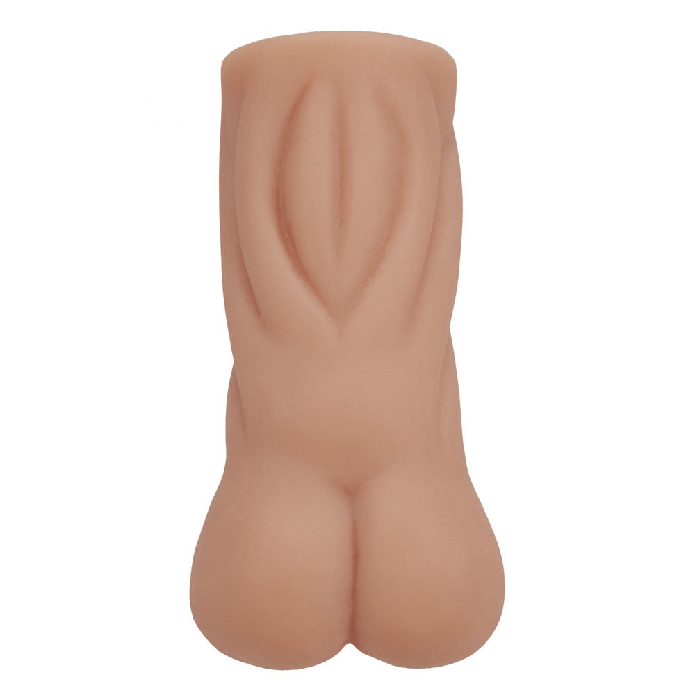 XKIN PinUp Girls Trixie Nightshift Stroker, rear view of the sleeve showing the closed back end