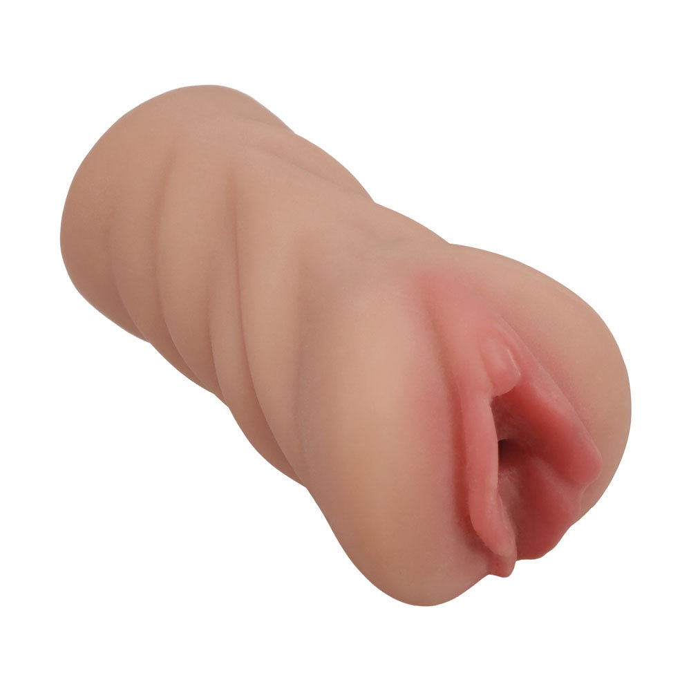 XKIN Secret Affairs Celeste Stroker, the sleeve at an angle showing its ribbed body and entry