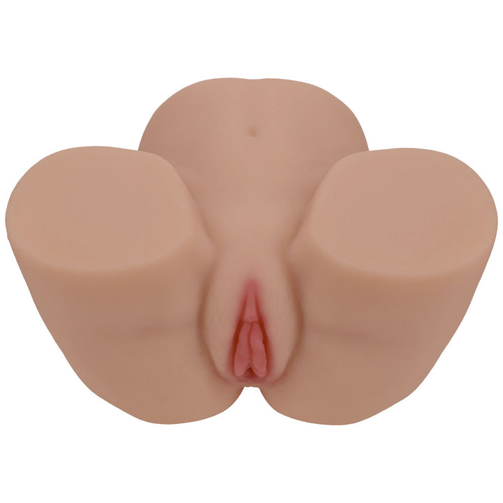 XKIN Bodyforms Lux Arden Stroker, front view of the hips showing the navel and the vulva opening