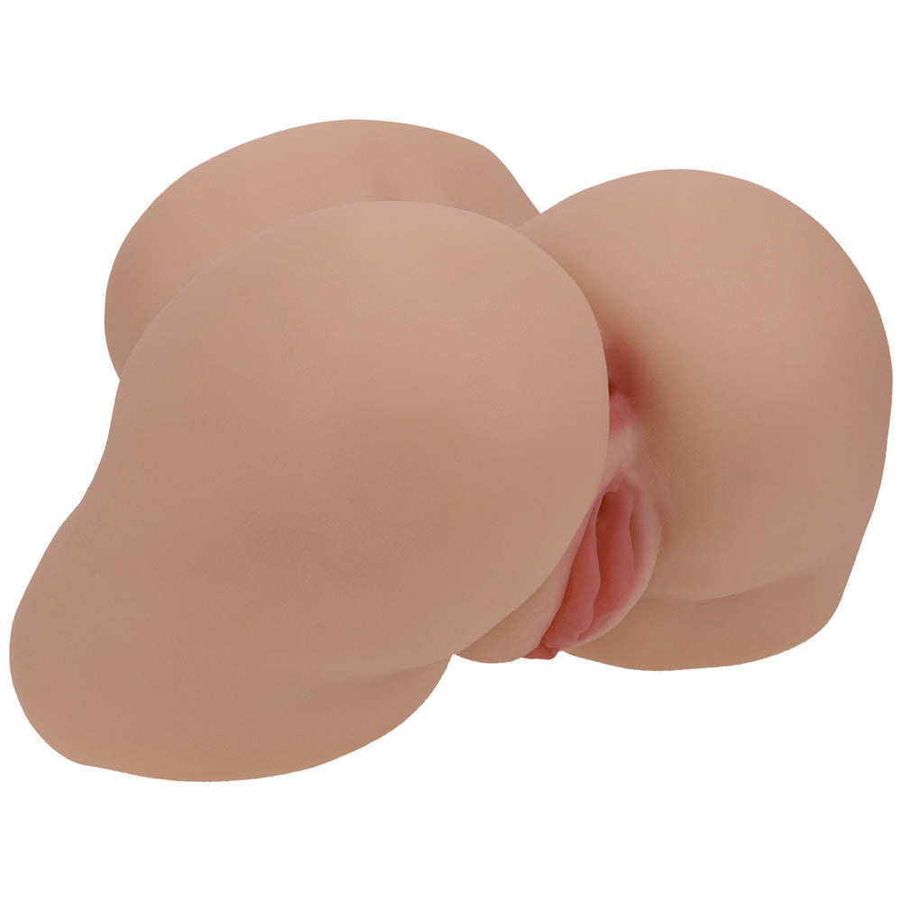 XKIN Bodyforms Lux Arden Stroker, three-quarter view from the side showing the thigh stumps