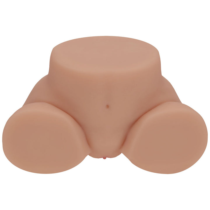 XKIN Bodyforms Lux Arden Stroker, front three-quarter view with the vulva at the base of the belly