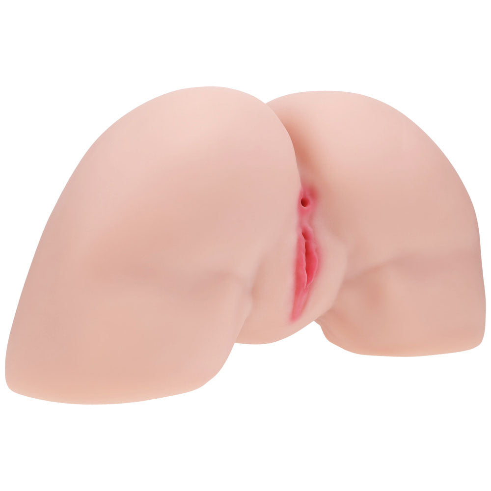 XKIN Bodyforms Vera Dawn Stroker, three-quarter view from the side showing the thigh stumps