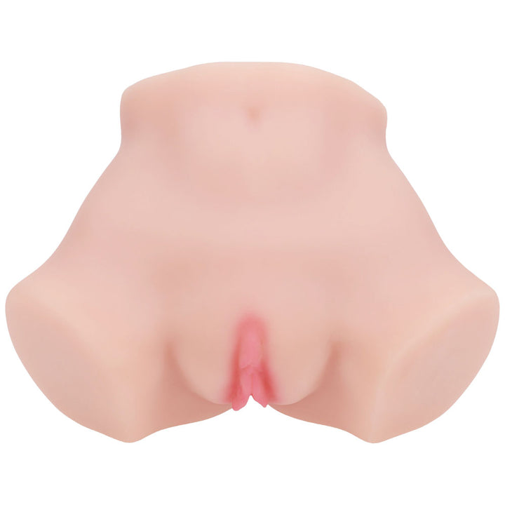 XKIN Bodyforms Aria Summers Stroker, front view of the hips showing the navel and the vulva opening