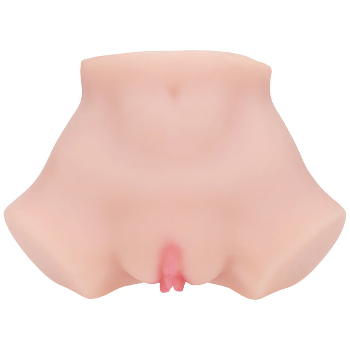 XKIN Bodyforms Aria Summers Stroker, front three-quarter view with the vulva at the base of the belly