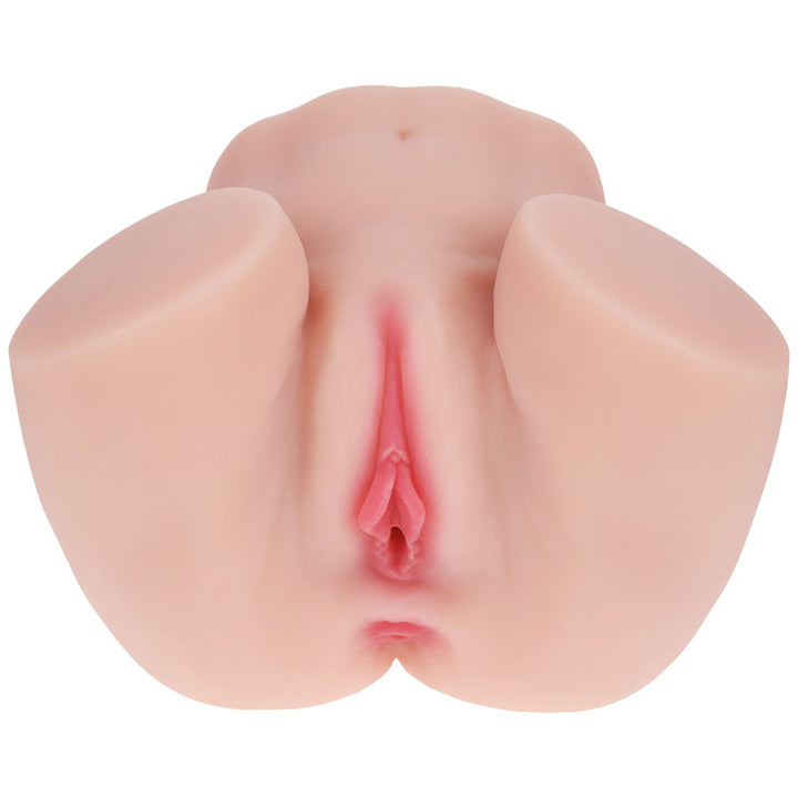 XKIN Bodyforms Mia Hart Stroker, front view of the hips showing the navel and the vulva opening