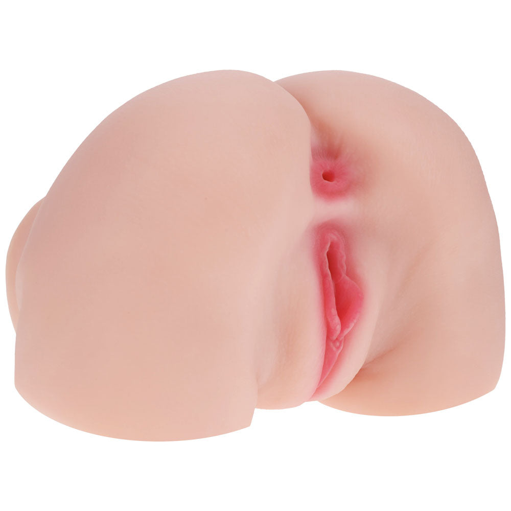 XKIN Bodyforms Mia Hart Stroker, three-quarter view from the side showing the thigh stumps