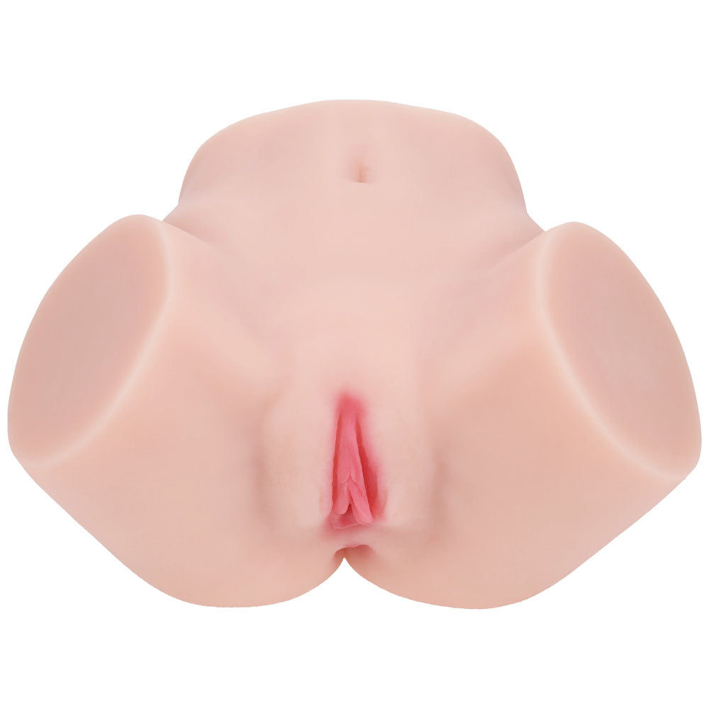 XKIN Bodyforms Ivy Lane Stroker, front view of the hips showing the navel and the vulva opening