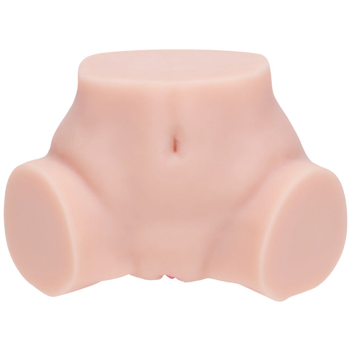 XKIN Bodyforms Ivy Lane Stroker, front three-quarter view with the vulva at the base of the belly