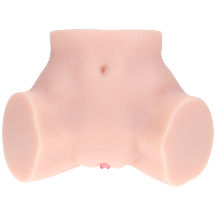 XKIN Bodyforms Bree Knox Stroker, front three-quarter view with the vulva at the base of the belly