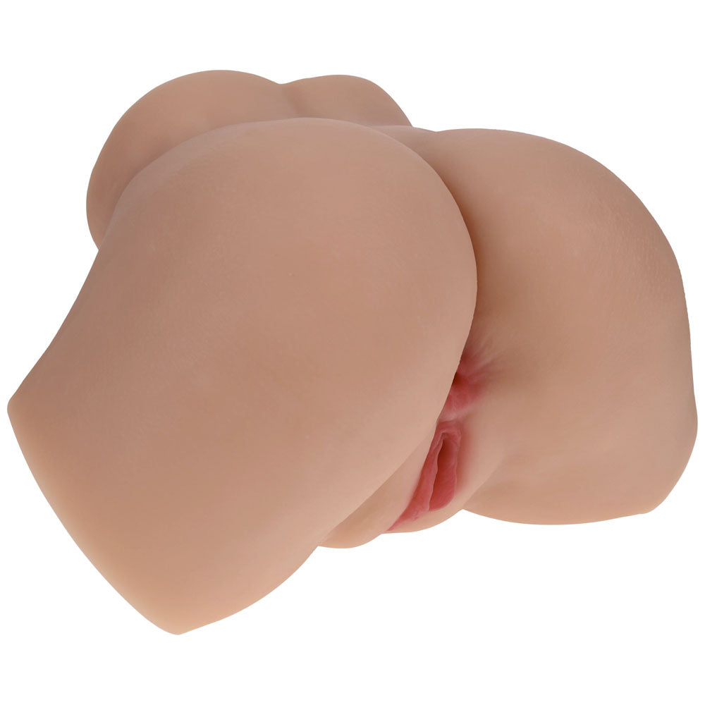 XKIN Bodyforms Valentina Vellure Stroker, three-quarter view from the side showing the thigh stumps